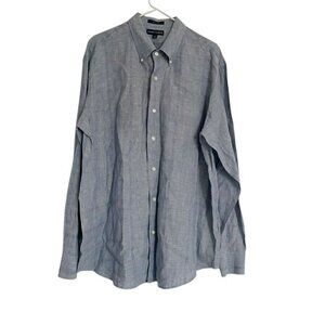 Grant Thomas Size XL  Button Down Shirt Collared Pure Linen